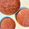 Set 3 assiettes en céramique artisanale Tizwelt Terracota