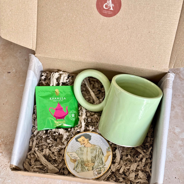 Coffret cadeau artisanal petit vert pastel