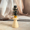 Porte bougie moderne beige et noir