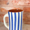 Carafe rayée bleue