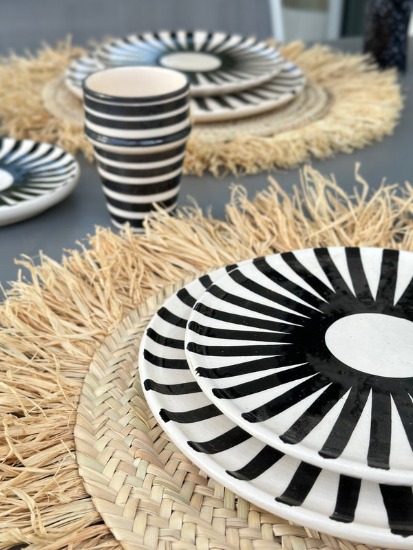 Set assiettes Tafoukt noir (6 pièces)