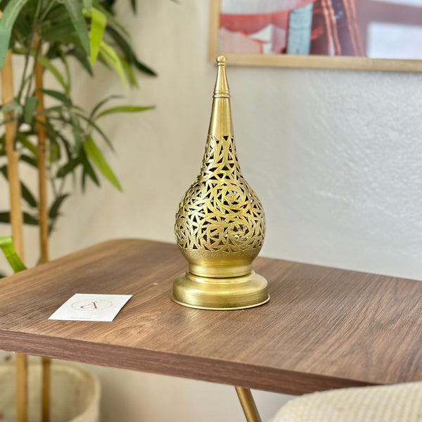 Bougeoir en laiton doré