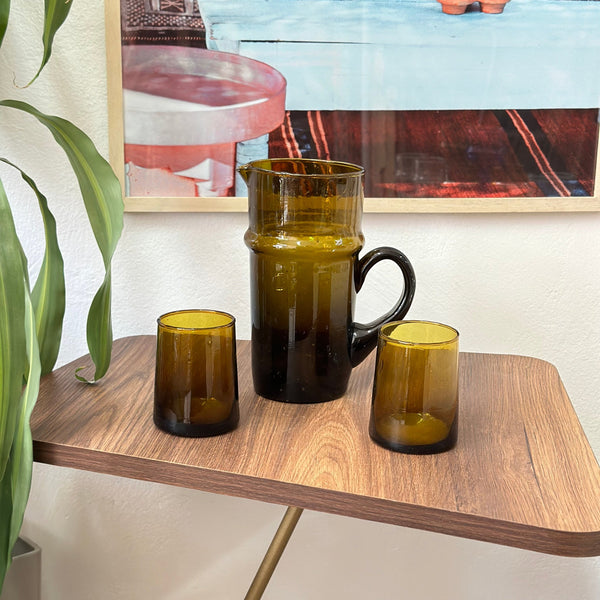 Carafe verre beldi ambre - Ajbir