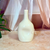 Vase artisanal bouteille crème moyen