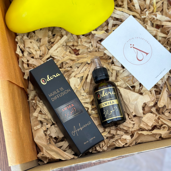 Coffret cadeau artisanal Tayyugt jaune poussin