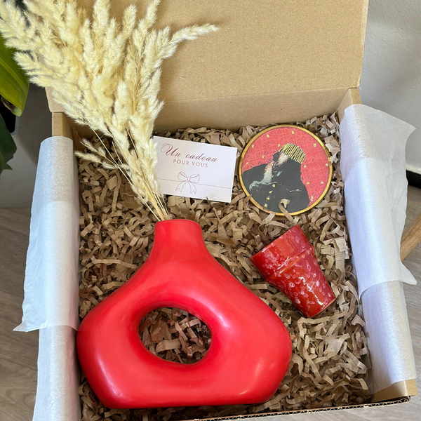 Coffret cadeau artisanal Tanara rouge vif