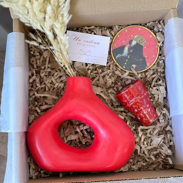 Coffret cadeau artisanal Tanara rouge vif