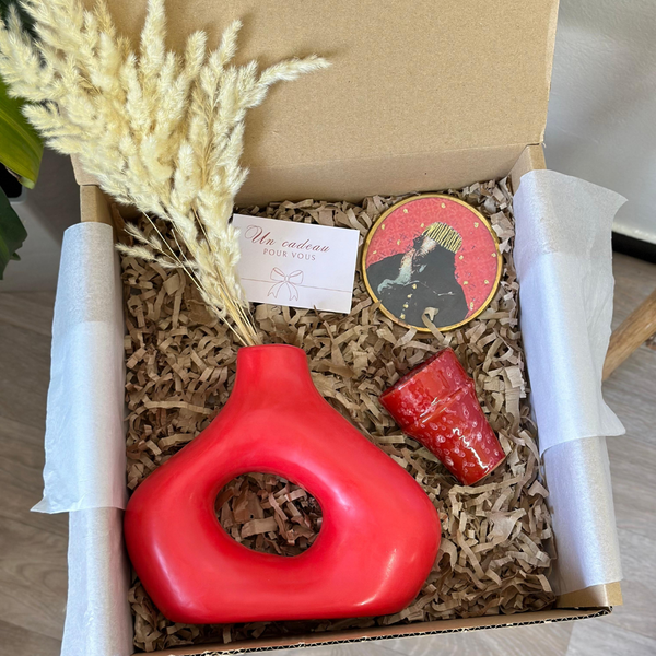 Coffret cadeau artisanal Tanara rouge vif
