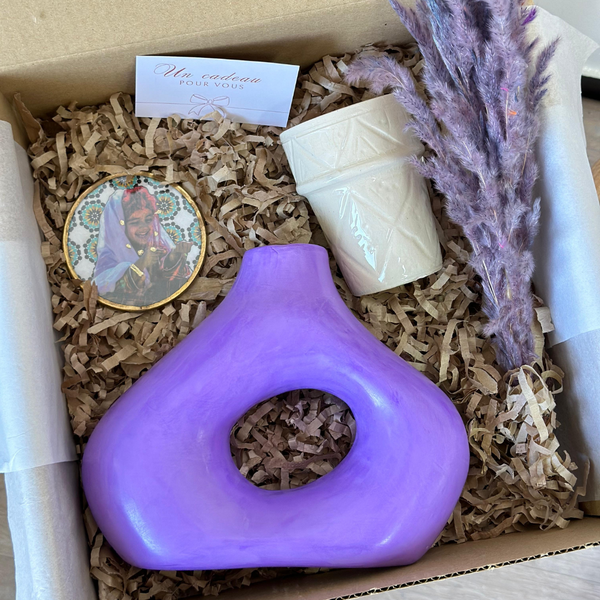 Coffret cadeau artisanal Tanara violet