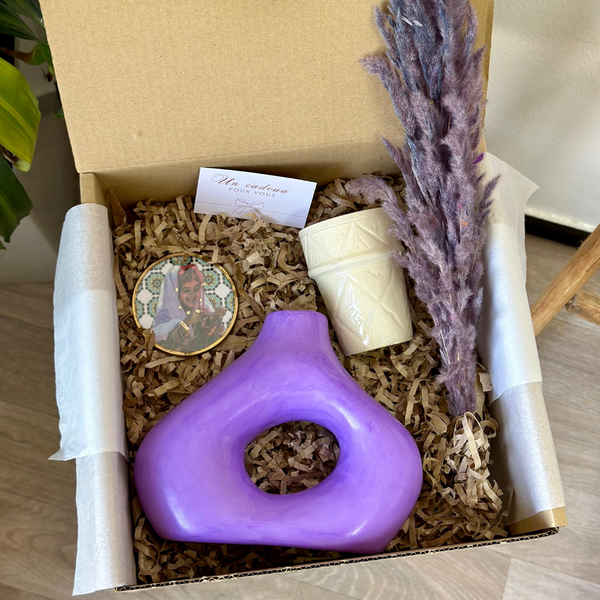 Coffret cadeau artisanal Tanara violet
