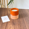 Bougie artisanale orange en terre cuite parfum Musk