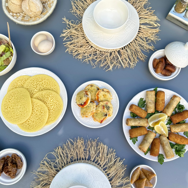 Assiette Tizwelt blanche - Ajbir