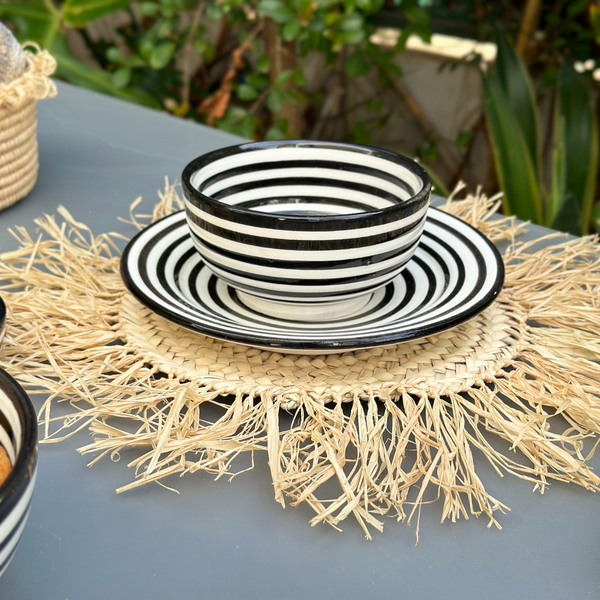 Bol rayé noir 12cm - Ajbir