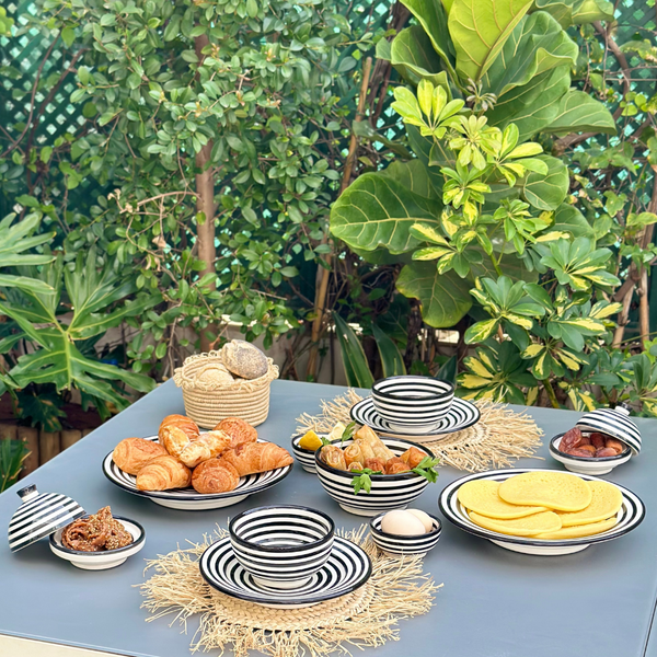 Bol rayé noir 12cm - Ajbir