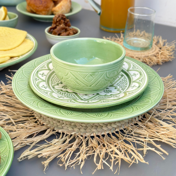 Assiette Tizwelt vert - Ajbir