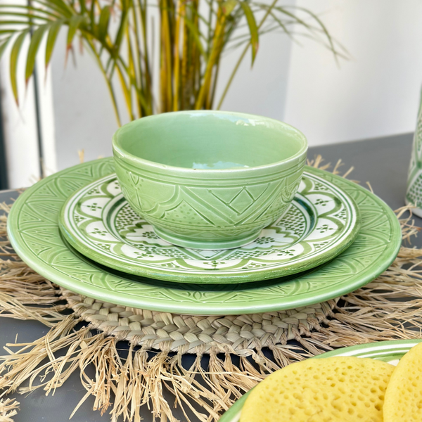Assiette Tizwelt vert - Ajbir