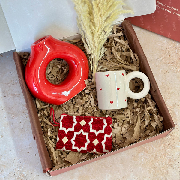 Coffret cadeau artisanal Tafoukt Tayri rouge