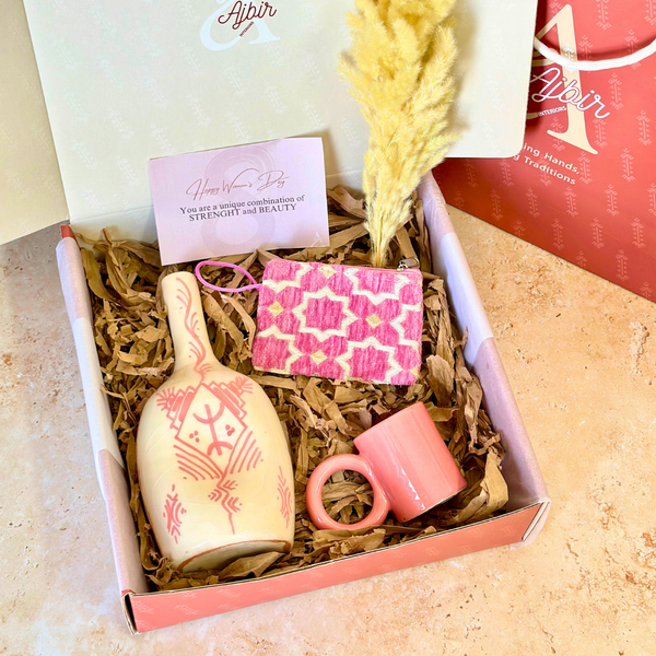 Coffret cadeau artisanal Amazigh rose