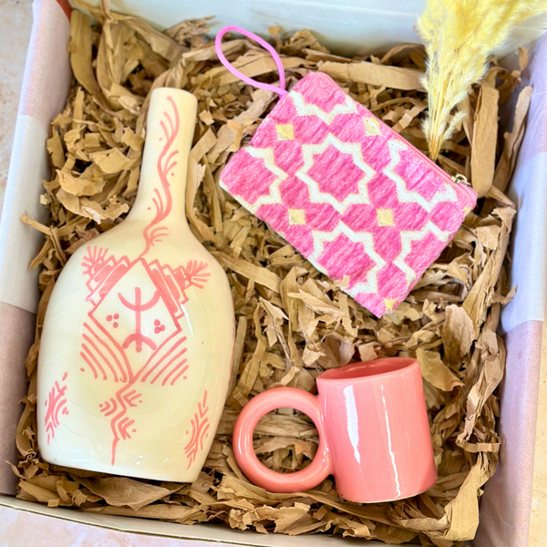 Coffret cadeau artisanal Amazigh rose