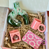 Coffret cadeau artisanal Adal rose vert