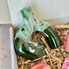 Coffret cadeau artisanal Adal rose vert