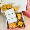 Coffret cadeau artisanal Housse rayée Jaune