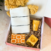 Coffret cadeau artisanal Housse rayée Jaune