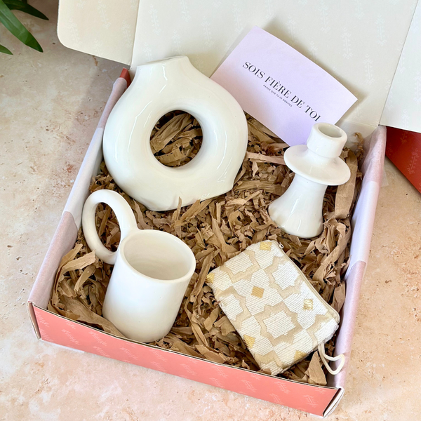 Coffret cadeau artisanal Zellige blanc