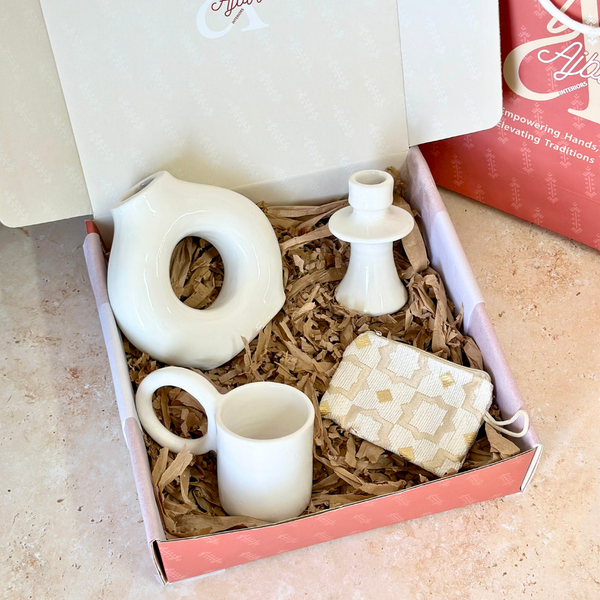 Coffret cadeau artisanal Zellige blanc