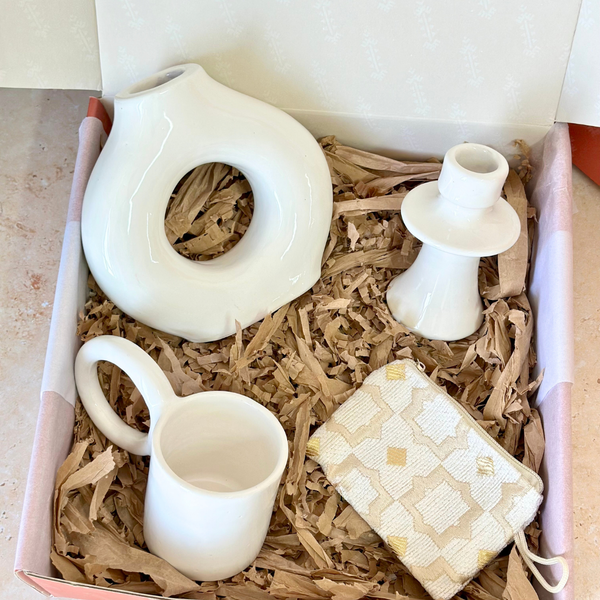 Coffret cadeau artisanal Zellige blanc