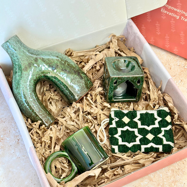 Coffret cadeau artisanal Azul vert