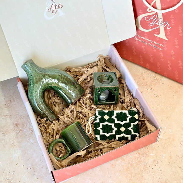 Coffret cadeau artisanal Azul vert