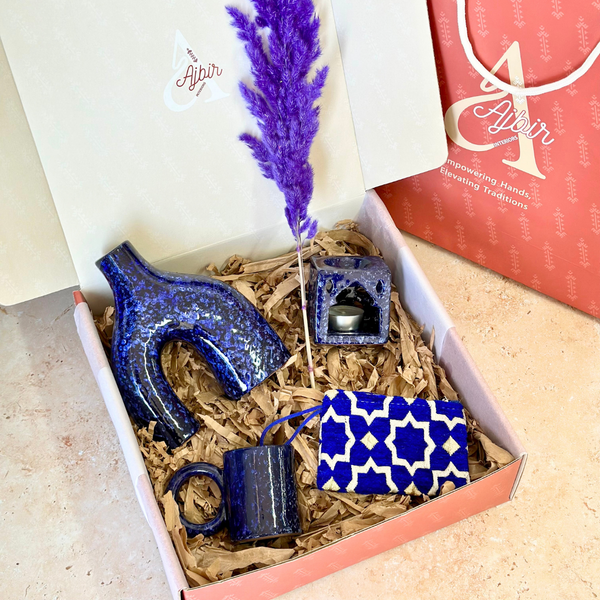 Coffret cadeau artisanal Azul mini bleu