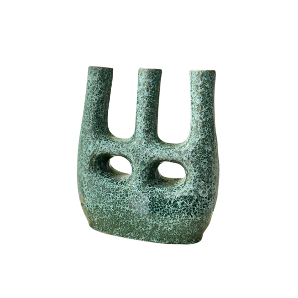 Vase Afous noir et bleu grand - Ajbir