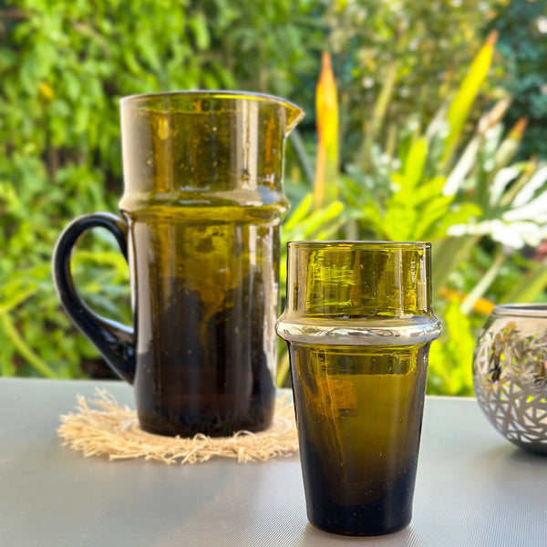 Set de 2 verres à thé beldi marron 12 cm - Ajbir