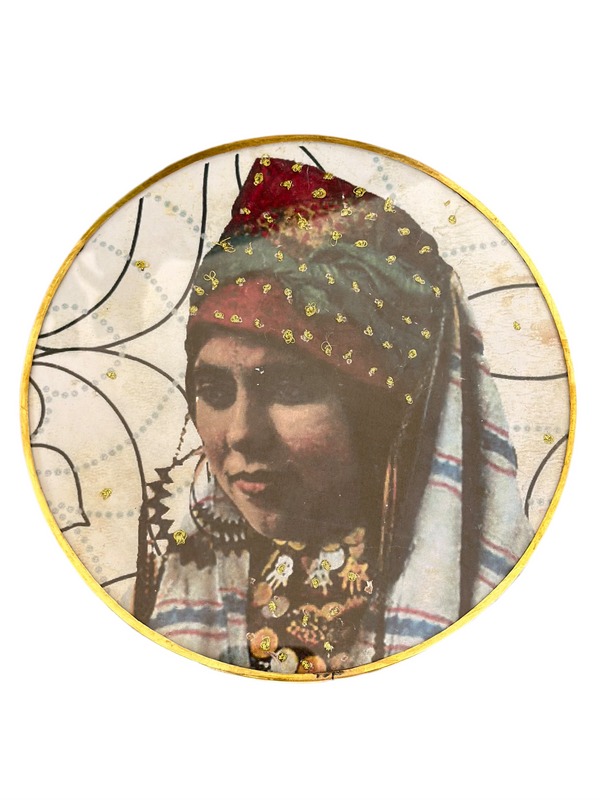 Tableau rond mural en laiton Ijja 23 cm - Ajbir