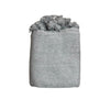 Plaid à pompon gris à liseré argenté 2,80m x 2,00m - Ajbir