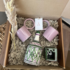 Coffret cadeau artisanal vert et violet