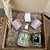 Coffret cadeau artisanal vert et violet
