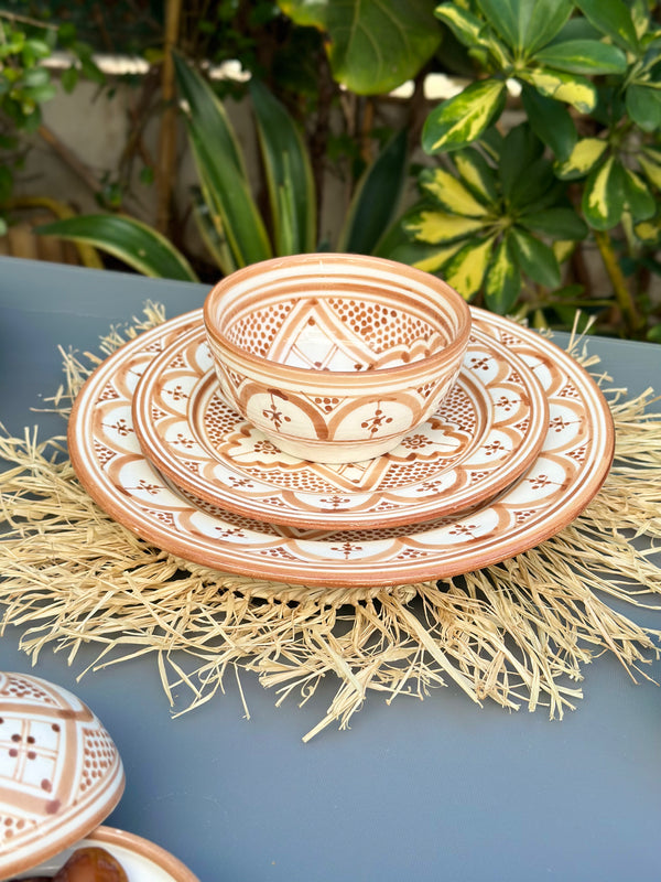 Assiette Taddart sable - Ajbir