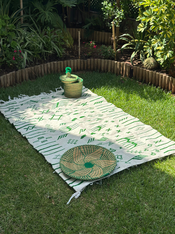 Tapis Hanbal vert 150cm/100cm - Ajbir