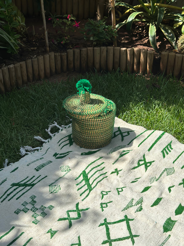 Tapis Hanbal vert 150cm/100cm - Ajbir