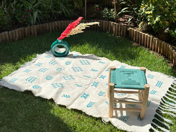 Tapis Hanbal turquoise 150cm/100cm - Ajbir