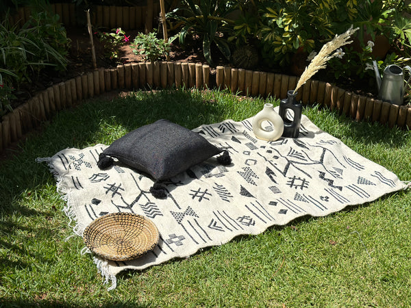 Tapis Hanbal noir amazigh 154cm/102cm - Ajbir