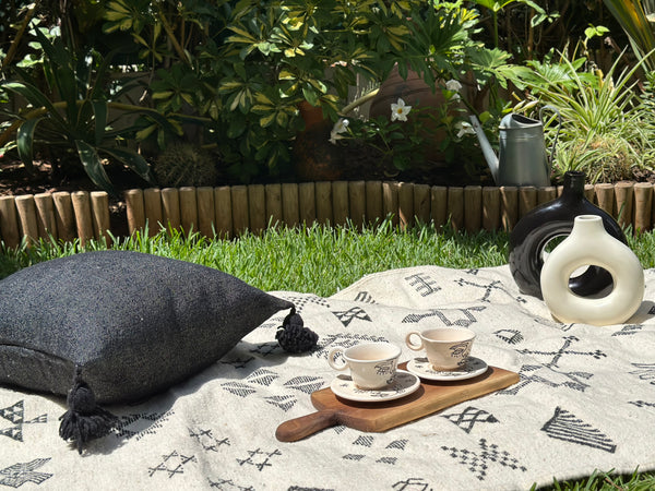 Tapis Hanbal noir amazigh 147cm/95cm - Ajbir