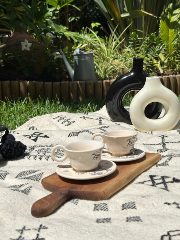 Tapis Hanbal noir amazigh 147cm/95cm - Ajbir