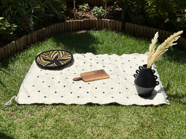 Tapis Hanbal noir 150cm/100cm - Ajbir