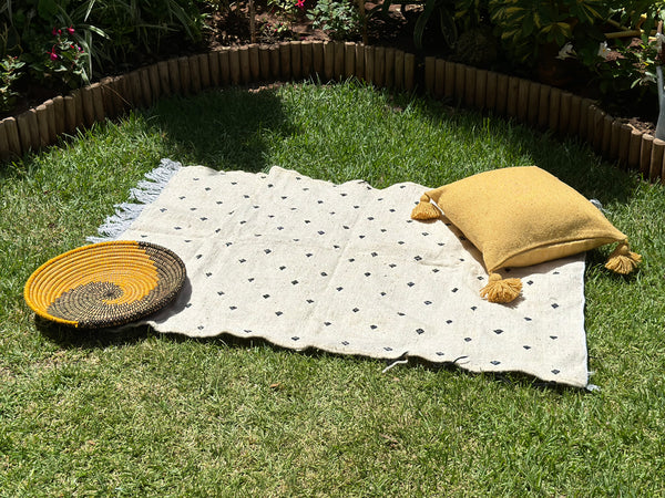 Tapis Hanbal noir 150cm/100cm - Ajbir