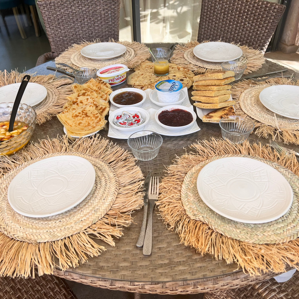 Assiette Tizwelt blanche - Ajbir