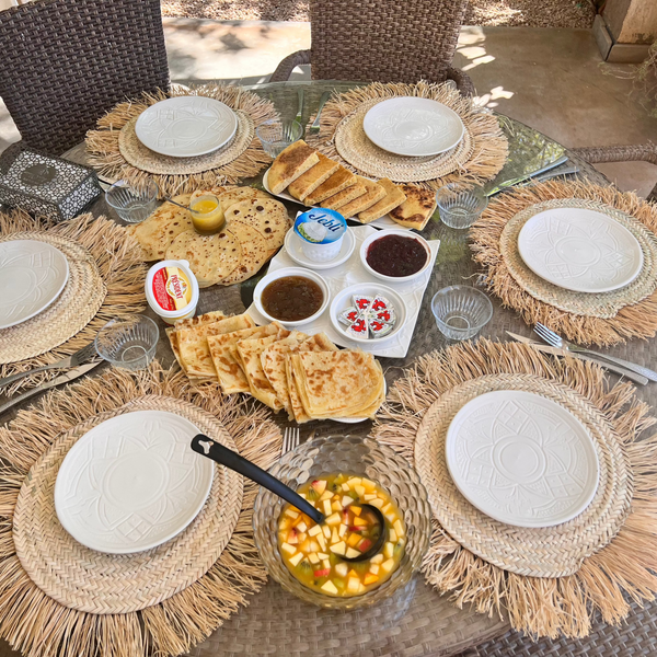 Assiette Tizwelt blanche - Ajbir